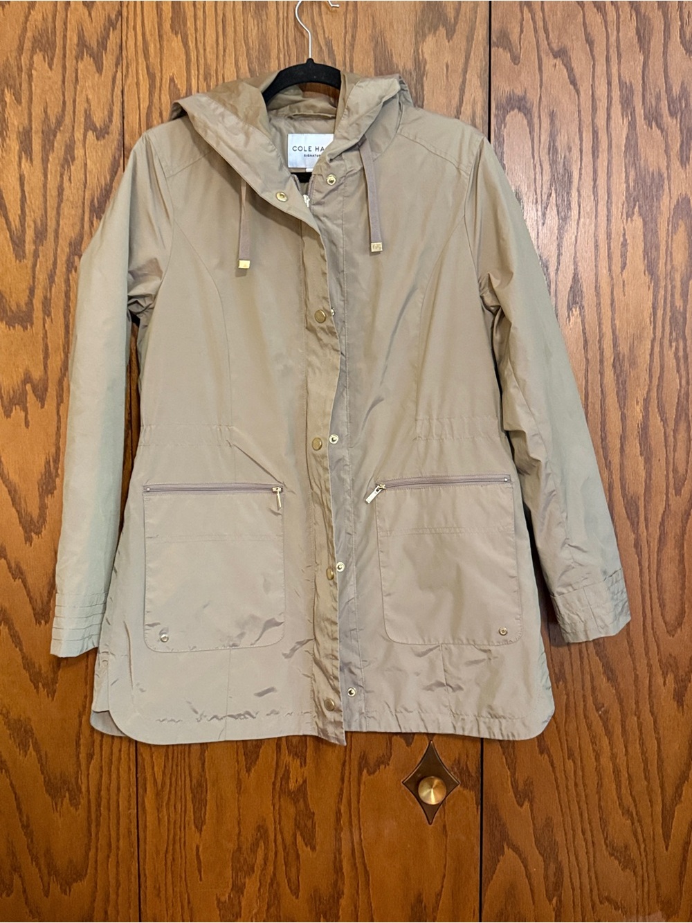 Cole Haan Signature Hooded Utility Parka Jacket Tan M/M